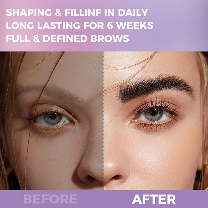 Lash Lift & Brow Lamination Kit with Black Color, Lash Lift Kit & Eyebrow Lamination Kit with All Tools for Fuller Thicker Voluminous Eyebrows & Curled Eyelashes, Lasting for 6-8 Weeks