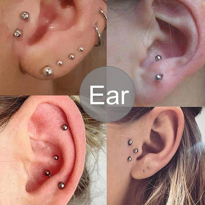 660pcs Sliver Face Gem Rhinestones Stickers Fake Lip Nails Stickers Fake Nose Stud Eyebrow Ear Stud Non Piercing Earring Studs Silver Belly Button Jewelry Gothic Cool Punk Y2K Makeup for Women Men