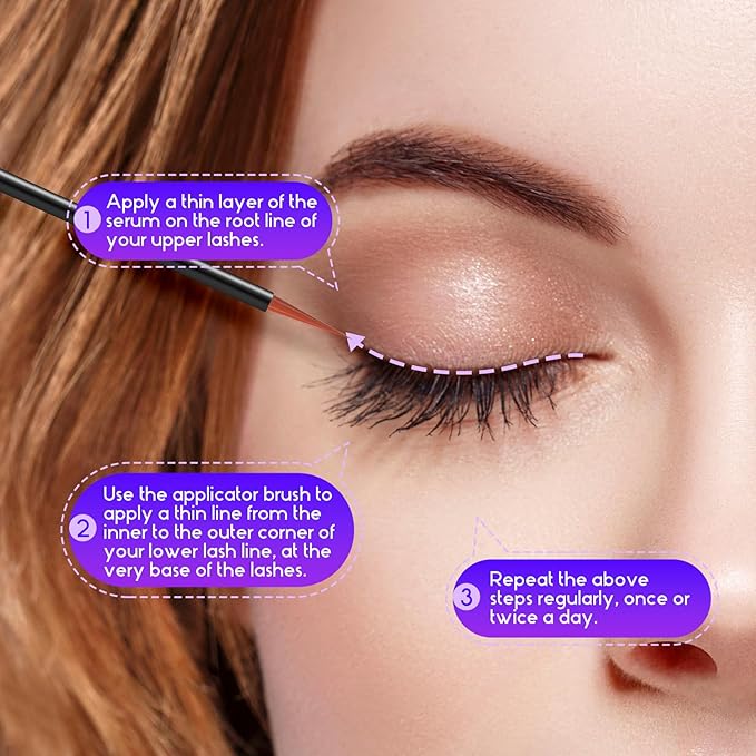 Premium Eyelash Growth Serum and Eyebrow Enhancer, Lash Serum, Eyelash Serum, Boost Lash Growth Serum, Advanced Formula - Boost, Longer, Thicker, Fuller Lashes