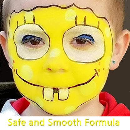 Go Ho Yellow Face Paint Stick - Water Based Cream Body Paint, Highly Pigmented, Smooth & Safe for Skin, Halloween Costumes Cosplay SFX Makeup