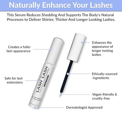 Eyelash Serum With Hyaluronic Acid-Eyebrow And Eyelash Growth Serum, 2 In 1 Instant Lash Lift Serum Without Prostaglandin Grow Eyebrows Fast And Thicker-Day And Night Eyelash Growth Serum (2x4ml)