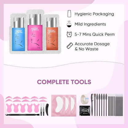 Lash Lift Kit - Easy to Use Salon-Quality Eyelash Perm Kit with Full Tools