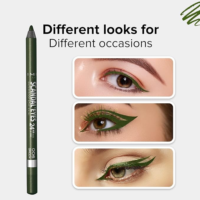 Rimmel Scandal'eyes Waterproof Liner, Green 006, 1.2 g