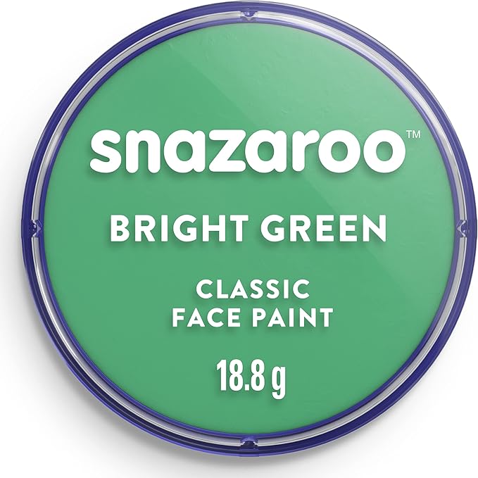 Snazaroo Classic Face and Body Paint, 18.8g (0.66-oz) Pot, Bright Green