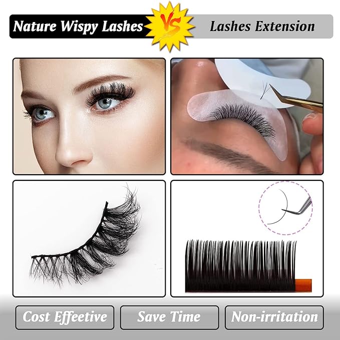 False Eyelashes Fluffy Wispy Fake Eyelashes Strip 3D Faux Mink Lashes Pack - 7 Pairs, Z22