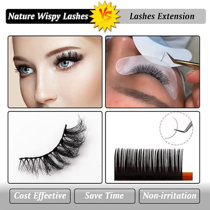 False Eyelashes Fluffy Wispy Fake Eyelashes Strip 3D Faux Mink Lashes Pack - 7 Pairs, Z22