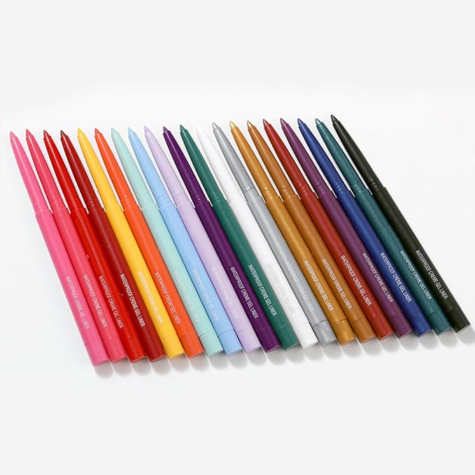 Eyeliner Pencil Quick-Drying Eye Liner Pencils Long-Lasting Multi-Use Water-proof colored eyeliners Pigmented Eye Liner Pen (Light Blue)