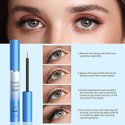 Lash Serum 4ml Nourishing Eyelash Serum Gentle Moisturizing Lash Serum for Thick Long Natural Eyelashes No Irritating