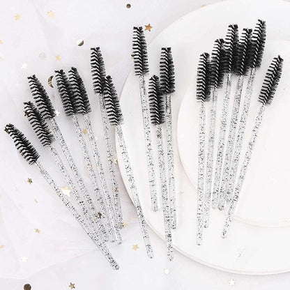 Tbestmax 2000 Disposable Mascara Wands Eyelash Brush Spoolies for Eyebrow Eye Lash Extension Black