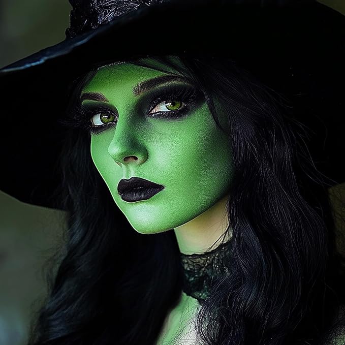 Mysense Amazon Green Face Body Paint,St Patricks Day Outfit Accessories,Water Based Washable Cream Body Paint for Adults and Children Halloween SFX Cosplay Gamora Witch Costume Makeup,0.6oz