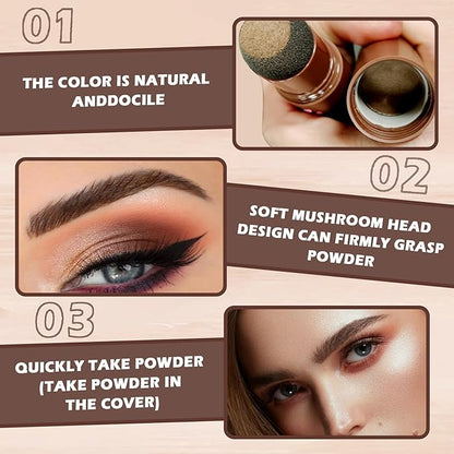 Eyebrow Stencils Kit,One Step Eye Brow Stamp Stencil Kits,Long-lasting Waterproof Eyebrowcolor Stamp with 10 Reusable Shaping Kit for Perfect Eyebrow Makeup