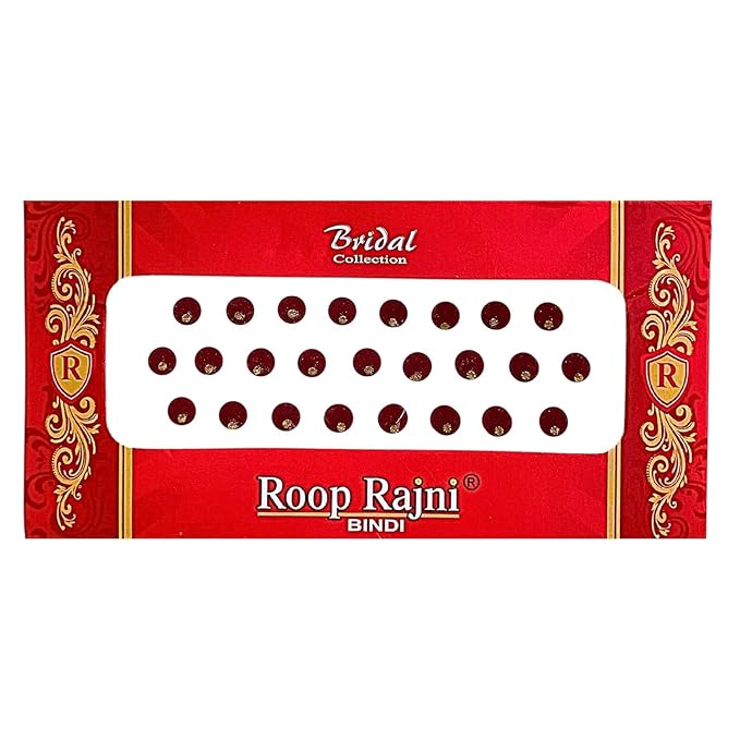 Traditional Bindi Indian Round Circle Premium Bindi maroon Color Indian Daily Use Forehead Bindi Round Dot Tattoo Body Art Sticker