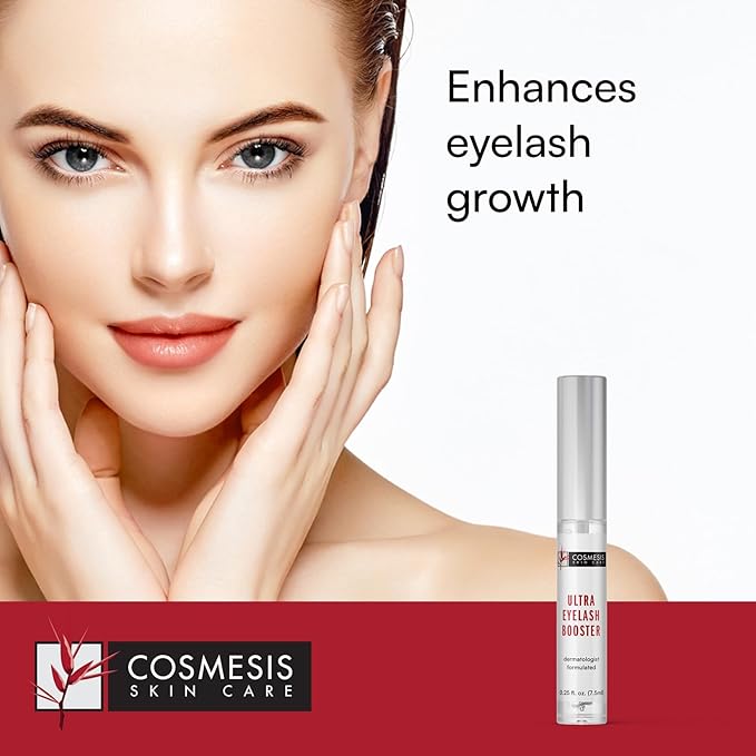 Ultra Eyelash Booster: Stimulates Growth & Thickness | Natural Peptides & Plant Stem Cells | 72% Increase in 6 Weeks | 0.25 oz