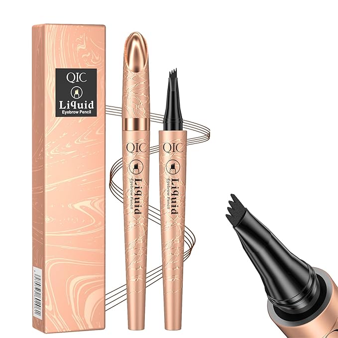 Eyebrow Pencil,Waterproof Microblade Eyebrow Pen,Liquid Waterproof Eyebrow Pencil,Smudge-Proof Brow Pencil Long-Lasting, Natural Looking Eye Makeup Eyebrow Pen(03# Natural Grey)