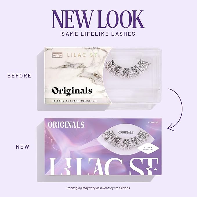 Lilac St - Original Lashes & Pro Black Lash Glue - Soft, Natural Look - Long-Lasting, Lightweight, Reusable - Vegan & Cruelty Free - 12 mm