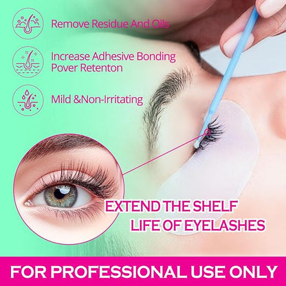 Lash Primer for Eyelash Extensions15ML Eyelash Primer Increase Lash Adhesive Bonding Power Pretreatment for Semi Permanent Lash Extension Ideal for Extend Lash Glue Retention Time(ALOE)