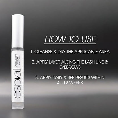 Espial Lash & Brow Serum, Enhances Lash Length & Brow Thickness, With Vitamin E