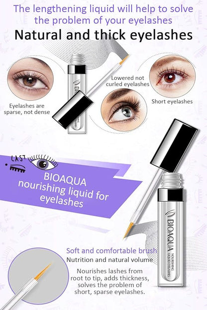 BIOAQUA Eyebrow Eyelashes Hairline Beard Lengthening Liquid Soft Brush Thickness Nourishing Elastic Moisturizing Natural Plant Extracts