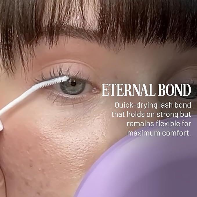 Lilac St - Eternal Bond (Clear) - Lash Cluster Glue - Quick Dry Formula - Mini Mascara Wand Applicator - Strong & Flexible Hold - Waterproof - Sensitive Eyes Safe - Cruelty Free, Vegan, Women Founded