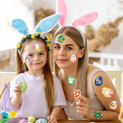 winthrop 240 Pcs Bulk Easter Temporary Tattoos for Kids, Waterproof Safety Individually Wrapped Tattoos Stickers, Best Choice for Easter Basket Stuffers, 60 Different Designs Bunny Egg Chicken