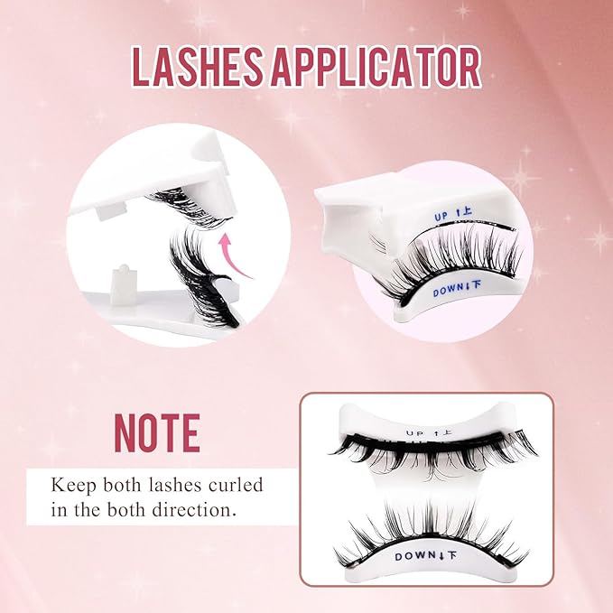 Elara Craft Magnetic Eyelashes, Magnetic Eyelashes with Applicator Natural, Soft Magnet Lashes Natural Look, Reusable Glue-free False Eyelashes Series (Nature Series(EA10+EM10))