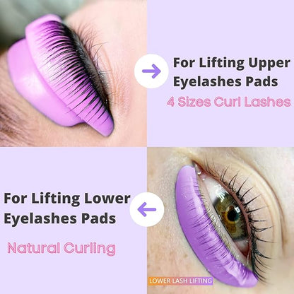 Eyelash Lift and Eyebrow Lamination 2 in 1 Kit Easy DIY 5 Minutes Curl Eyelash Lift Long-Lasting a Month Professional Make Lash and Brow More Volume 6 Weeks