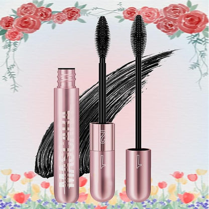 Liquid Mascara with Dual-Wand for Lengthening, Volumizing and Smudge-Free Lashes, Long-Lasting and Waterproof Formula ink