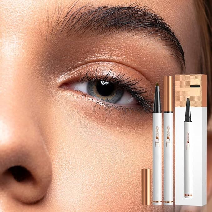 Eyebrow Tattoo Pencil 4 Fork Tip 3D Microblading,2024 New Magic Eyebrow Pencil 4-Tip Eyebrow Pencil Natural Makeup Fine Stroke,Upgraded Eye Brown Makeup Long-Lasting (Dark Brown)