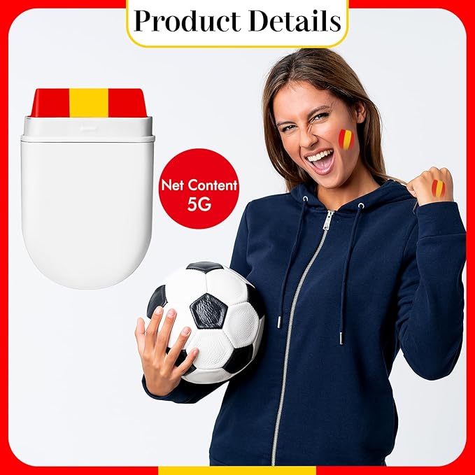 Vtrem Camo Face Body Paint Stick: Face Body Paint for Sports Events Fans Flag Color Face Paint Stick for Athletes Men Women Red Yellow