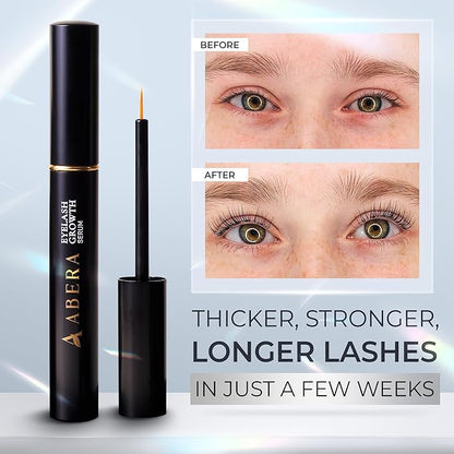 Abera Misan Eyelash Growth Serum (Upgrade Version) - Natural Lash Booster and Lash Enhancer, Regenerating and Nourishing Lashes Longer and Thicker (3. Set of 3 with Gift)