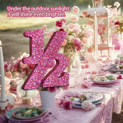 1/2 Glitter Number (Rose)