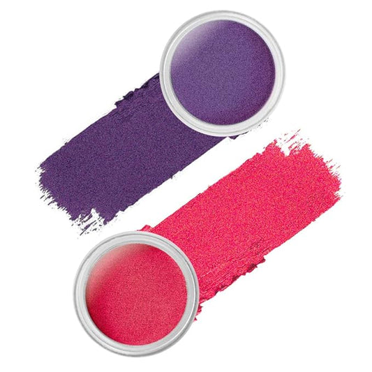 RCG -Water Activated Vivid Wet Eyeliner - Makeup Artist | Influencers Choice - Colorful Shimmery Wet Liner - Skin Safe & Child Friendly - 10 Grams per Container (Red n Purple)