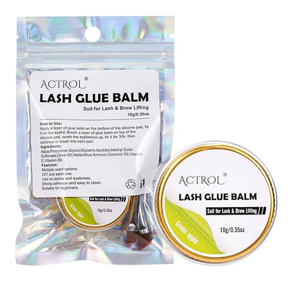 Lash Lift Glue Balm Eyelash Lifting Perm Green Apple Strong Hold Lash&Brow Perm Glue Balm Brow Adhesive Powerful Sticky Brow Lamination
