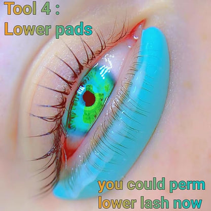 Eyelash Lift Shields Silicone Lash Curlers 8 Size Lifting Pads Jelly Lami Lamination Roller - Upper, Lower Perm Rod Perming Set with Ribbon Compensator, Eye Patch, Y Brush Tool-U Curl Shield