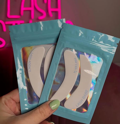 Reusable Silicone Eye Pads - Set of 2 (1 Pair) - Eyelash Extension Under Eye Patches for Lash Lift, Lower Lash Isolation, Sensitive Skin, and Removal - LASH ADDICT (1 pair)