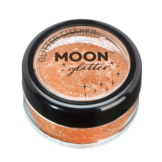 Iridescent Glitter Shakers by Moon Glitter – 100% Cosmetic Glitter for Face, Body, Nails, Hair and Lips - 5g - Orange