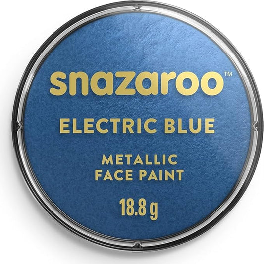 Snazaroo Metallic Face and Body Paint, 18.8g (0.66-oz) Pot, Electric Blue