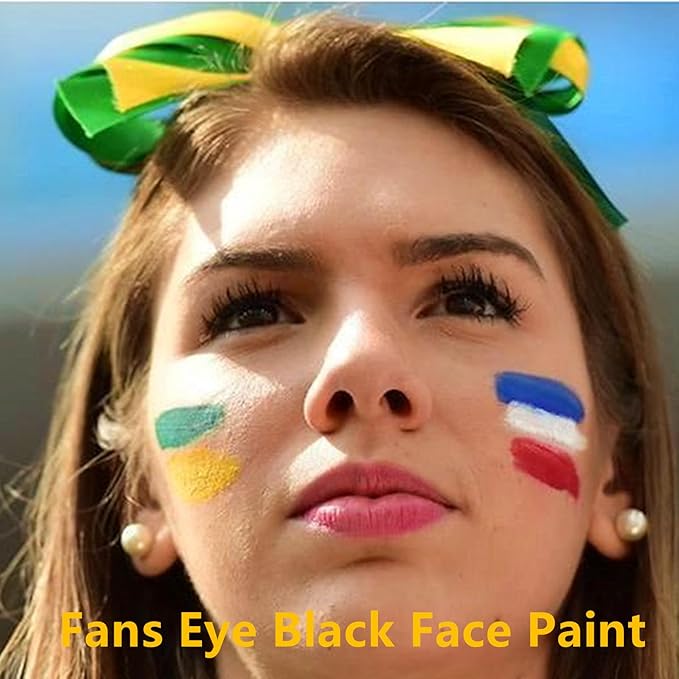 Go Ho Gold Cream-Blendable Face Body Paint Stick,Easy to Color Eye Black Gold Face Paint Football/Baseball/Softball,Safe Facepaint Nose&Lip Smacking for Halloween Makeup