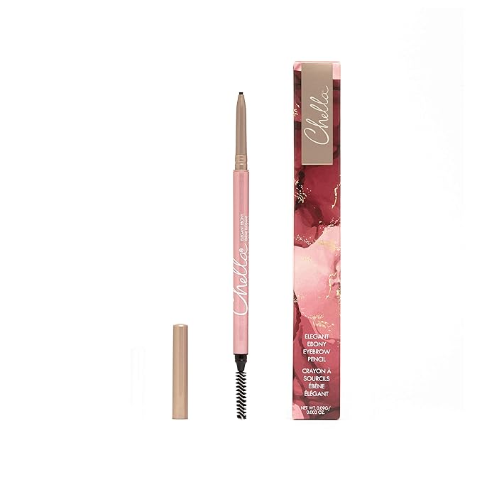 Chella Good Drama Vegan Mascara and Eyebrow Pencil Bundle, Elegant Ebony