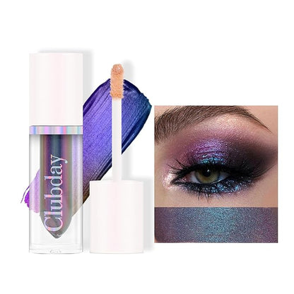 Liquid Glitter Eyeshadow, Metallic Glitter Shimmer Eye Looks Waterproof Long Lasting Quick-Drying Sparkling Eye Shadow Makeup Chameleon 06#