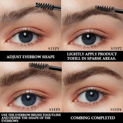 Tinted Thickening Brow Mascara,Brow Fast Sculpt,Waterproof, Transfer-proof, Brush to Fill in Eyebrows and Cover Gray Hairs - Cruelty Free (3pcs 05 Cool Ash Brown &06 Brunette &07 Espresso)