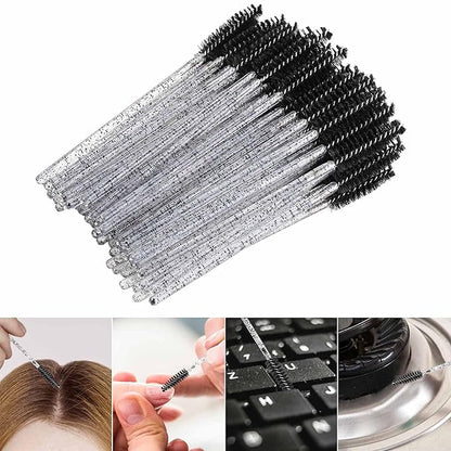 Tbestmax 2000 Disposable Mascara Wands Eyelash Brush Spoolies for Eyebrow Eye Lash Extension Black