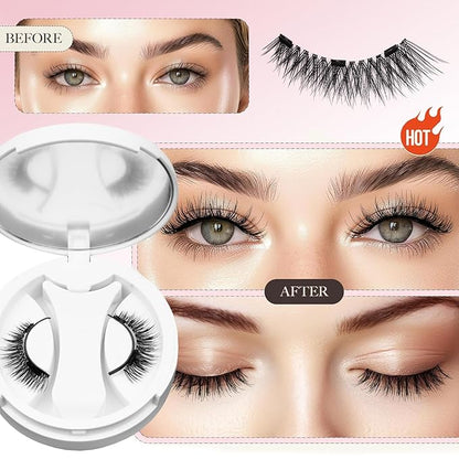Giani Magnetic Lashes,Magnetic Eyelashes with applicator Natural Look,Reusable No Glue Needed Soft Eyelashes Kit,Lightweight & Waterproof, 3D Soft Flex,Easy to Apply,for All-Day Wear (Photogenic)
