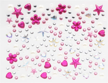 NPW I Do Crew Body Gems Sparkling Adhesive Face and Body Jewels, 200 Pieces Rhinestone Stickers for Face, Eyes, Body - Perfect for Bachelorette & Bridal Parties, Pack of 12 Body Gem Sheets