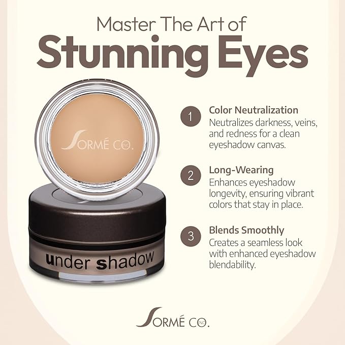 Sorme Cosmetics Under Shadow & Foundation Bundle, Anti-Aging Primer and Neutralizing Eyelid Primer