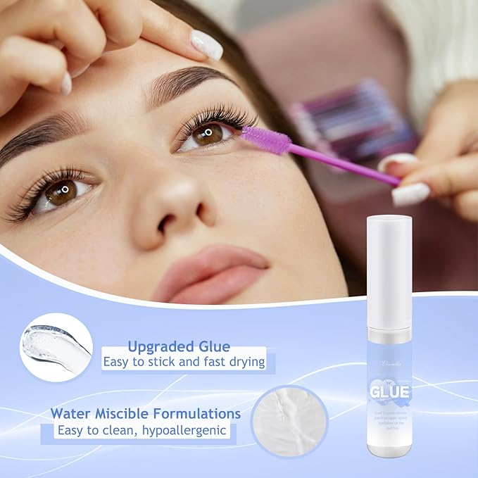 Lash Lift Kit & Brow Lamination Kit - 4 in 1 Professional Black Eyelash and Eyebrow Perm Kit - Results up to 8 Weeks -Easy to Apply and Long Lasting Finish -Suitable for Salon & Home