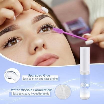 Lash Lift Kit & Brow Lamination Kit - 4 in 1 Professional Black Eyelash and Eyebrow Perm Kit - Results up to 8 Weeks -Easy to Apply and Long Lasting Finish -Suitable for Salon & Home