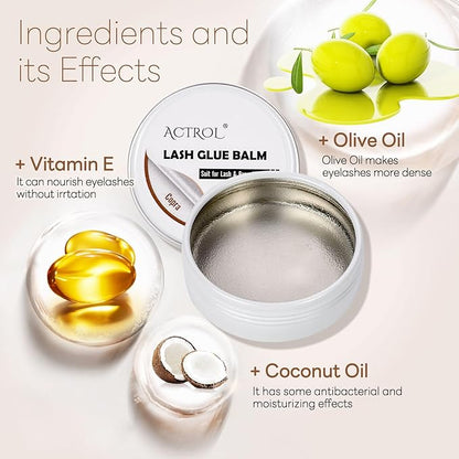 Lash Lift Glue Balm Eyelash Copra Lifting Perm Strong Hold Lash&Brow Perm Glue Balm Brow Adhesive Powerful Sticky Brow Lamination 0.71Oz/20G