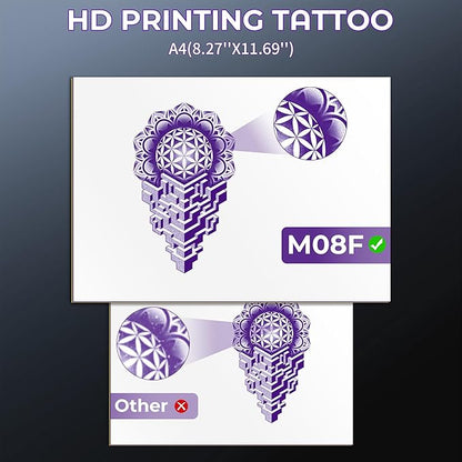Wireless Tattoo Transfer Machine - Thermal Stencil Printer for Temporary & Specialty Tattoos, Compatible with Tablet PC & Phone - Silver