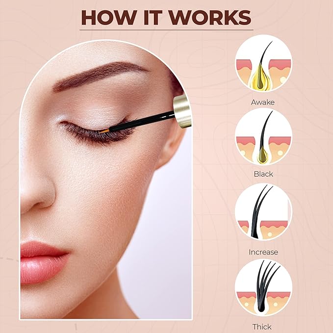 Premium Eyelash Growth Serum – Prostaglandin-Free Formula with Ginseng Root Extract, Peptides & Castor Oil for Longer and Thicker Lashes – 8ml